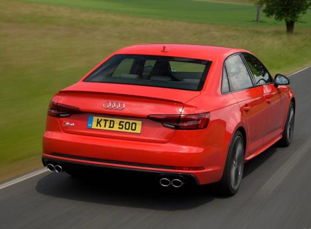 Раздвоенный выхлоп S4 для Audi A4 2016-2022 - нержавейка