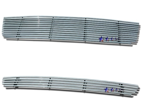 Ford Explorer (06-) накладки на решетки радиатора и переднего бампера из нержавеющей стали, горизонтальный дизайн, комплект - 2 шт.