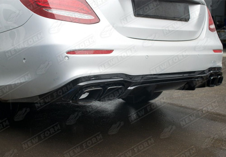 Mercedes-Benz C-Klasse W205 2014 - 2018 Диффузор заднего бампера 6.3S AMG с черными насадками