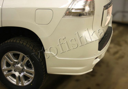 Toyota Land Cruiser Prado 150 (09 – 14) юбка заднего бампера в стиле JAOS | клыки
