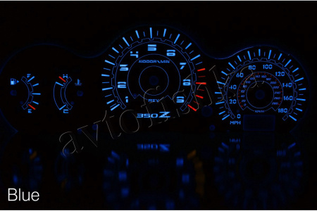 Nissan 350 Z светодиодные шкалы (циферблаты) на панель приборов