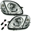 Mercedes SLK R170 (98-04) фары передние хромированные, с поворотниками, комплект 2 шт.