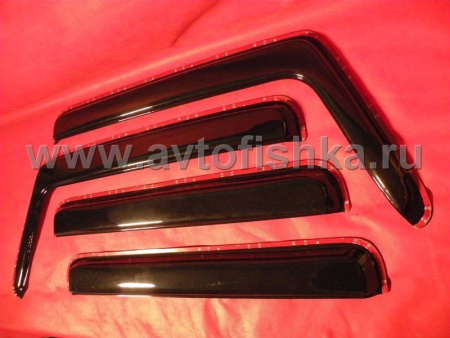 Hummer H2 (02-08) черные дефлекторы на окна, ветровики вставные