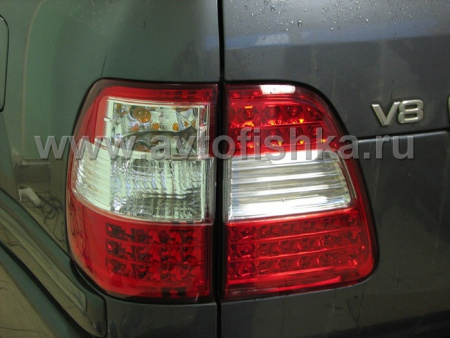 Toyota Land Cruiser 100 фонари задние светодиодные красно-белые, внешние и внутренние, комплект лев.+прав.