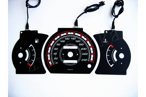 Mitsubishi Lancer 1992-1995 светодиодные шкалы (циферблаты) на панель приборов