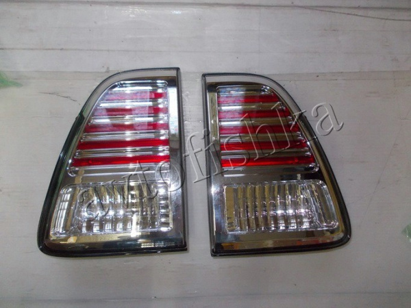 Toyota Land Cruiser 100 (98-03) фонари задние светодиодные хромированные, комплект лев.+прав.