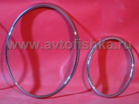 Mercedes CLK W208 декоративные накладки на передние фары, хромированные кольца, комплект 4 шт.
