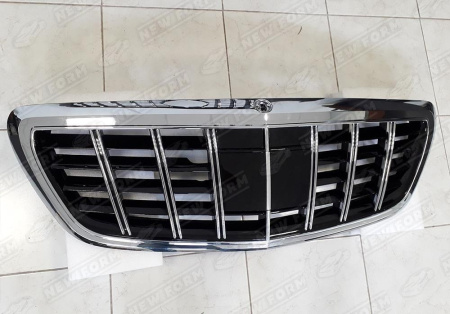 Mercedes-Benz S-Klasse W222 рестайлинг 2017 - 2020 Решетка радиатора BR черная матовая