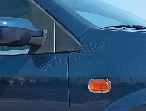 Ford Fusion (02-12) декоративные окантовки повторителей поворотов на передние крылья, нержавеющая сталь, комплект 2 шт.