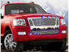Ford Explorer Sport Truck (06-) решетка радиатора и переднего бампера алюминиевая, горизонтальный дизайн, комплект - 4 шт.
