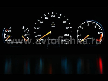 Mercedes W202 C class 1993-1995 светящиеся шкалы приборов - накладки на циферблаты панели приборов, дизайн № 1