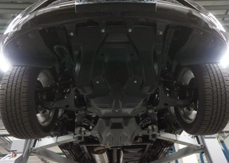 Infiniti QX80 (14–) Защита картера двигателя, кпп и рк, композит 8 мм, 2 части
