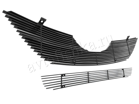 Toyota Camry V40 (06-09) накладка на решетку радиатора и переднего бампера из нержавеющей стали.
