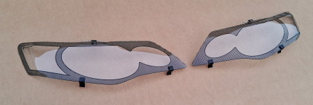 Защита передних фар карбон Mitsubishi Outlander XL 2007-2009