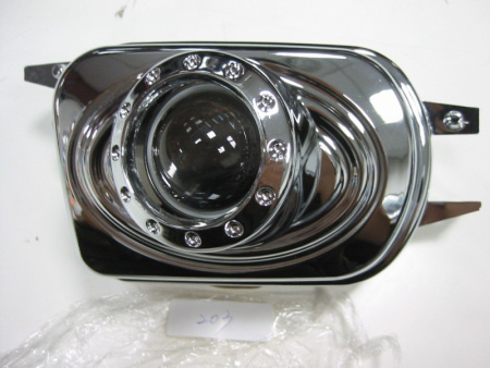 Mercedes C-class W203 (01-03) фары передние противотуманные линзовые хромированные, комплект 2 шт.