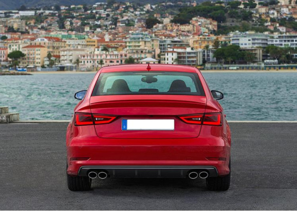 Диффузор S3 S-line с насадками для Audi A3 седан 2013-2016