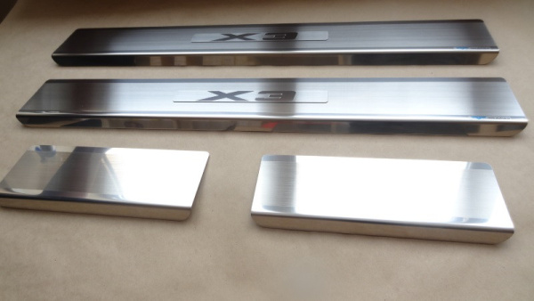 Накладки на внутренние пороги с надписью, нерж. сталь, 4 шт. Alu-Frost 08-1514 для BMW X3