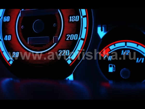 Audi 80, 90 B3, B4 светящиеся шкалы приборов - накладки на циферблаты панели приборов, дизайн № 2