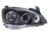 Opel Corsa (01-06) фары передние черные, со светящимися ободками, комплект 2 шт.