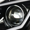 Mercedes C-class W203 (00-07) фары передние линзовые черные, светодиодные 