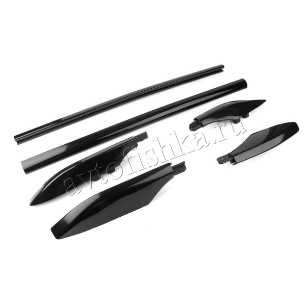 Toyota Land Cruiser Prado 120 (02-) черные рейлинги на крышу, 3-х дверный, полный комплект.