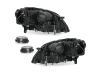 Mercedes ML W164 (05-08) фары передние линзовые черные с нижней светодиодной подсветкой, с мотором электрокорректора, комплект 2 шт.