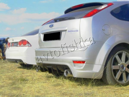 Ford Focus 2 (04 – 08) задняя Юбка Диффузор "Sport" (хетчбек)