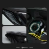 Ford Focus 3 (11-13) передние фары черные линзовые с DRL диодной подсветкой, 2 шт.
