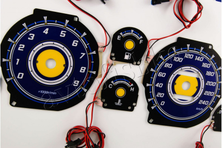 Toyota Celica IV T16 светодиодные шкалы (циферблаты) на панель приборов