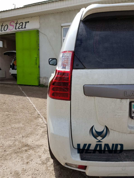 Toyota Land Cruiser Prado 150 (10-) фонари задние светодиодные красно-прозрачные, и фонари заднего бампера, дизайн Lexus GX460, полный комплект.