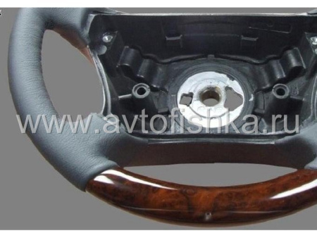 Mercedes W220 руль классический, черная кожа - дерево орех