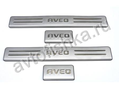 Chevrolet Aveo хэтчбек (2008-) накладки на пороги дверных проемов