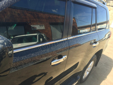 Toyota Land Cruiser 200 (08-15) накладки на ручки дверей из нержавеющей стали, комплект 4 шт.