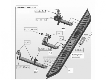 BMW X3 (2010-) боковые подножки из нержавеющей стали