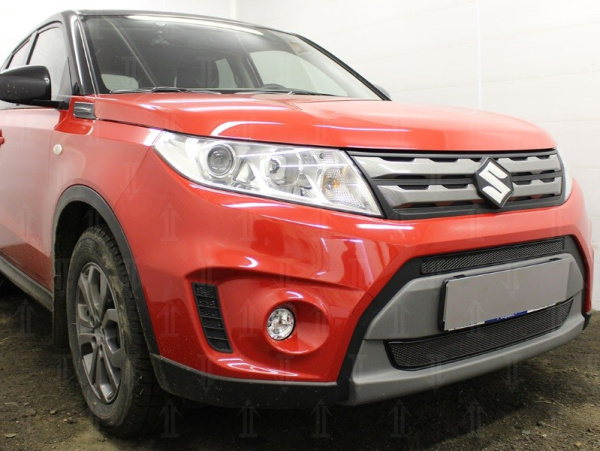 Suzuki Vitara (15–) Защита радиатора Premium, чёрная (2 части)