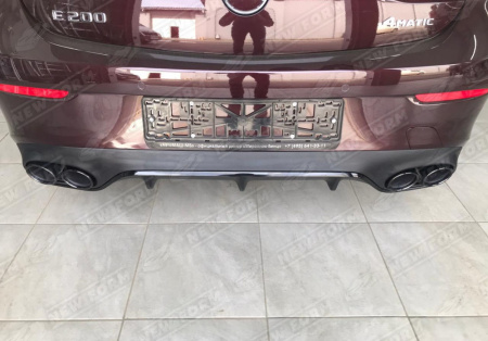 Mercedes-Benz E-Klasse C238 2016 - 2020 Диффузор с насадками 5.3 AMG черный Mercedes E-class Coupe C238.