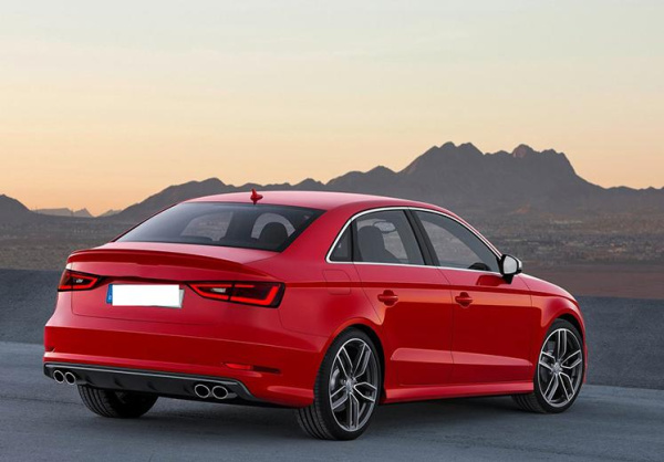 Диффузор S3 для Audi A3 седан 2013-2016 S-line версия