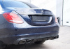 Mercedes-Benz C-Klasse W205 2014 - 2018 Диффузор заднего бампера 6.3 AMG черный на штатный бампер