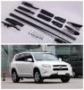 Toyota RAV4 (06-09), (09-) короткая база рейлинги продольные на крышу, алюминиевые черные, дизайн "Оригинал", установочный комплект.