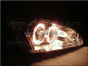 Ford Focus 2 (05-07) фары передние линзовые хромированные, со светящимися ободками, комплект 2 шт.