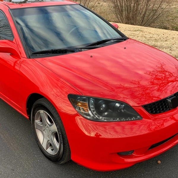 Honda Civic, Ferio (2003-2005) передние фары линзованные черные с ходовыми огнями