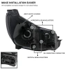 Ford Focus 3 (11-13) тюнинговые фары линзовые со светящейся полосой, черные