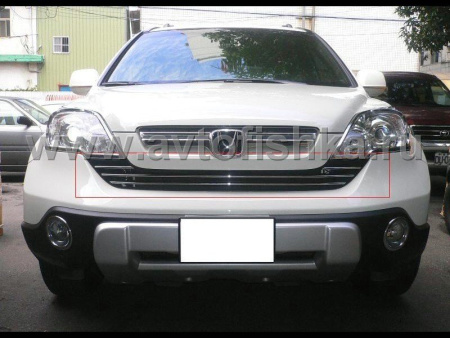 Honda CR-V 2.0L (06-09) накладки хромированные на нижнюю решетку радиатора