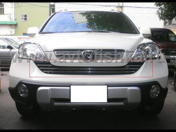 Honda CR-V 2.0L (06-09) накладки хромированные на нижнюю решетку радиатора