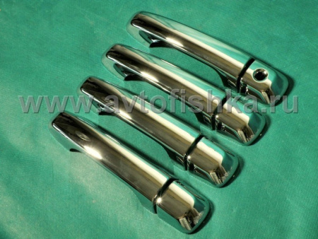 Toyota Land Cruiser Prado 150 (10-) накладки на ручки дверей хромированные, пластик, комплект 4 шт.