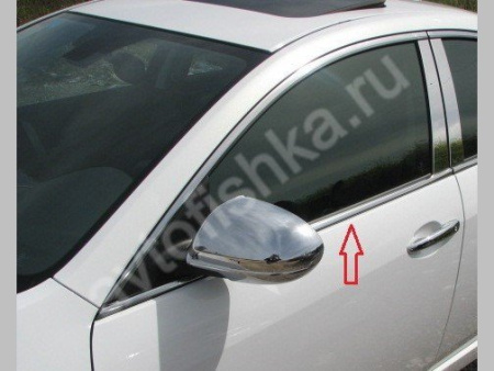 Mazda 3 седан (2009-) молдинги окон нижние из нержавеющей стали, 4 шт.