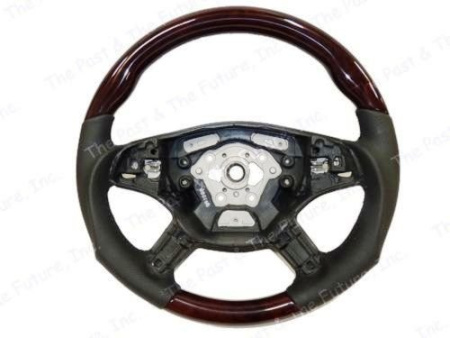 Mercedes W164, T245, W251 (05-08) руль, дизайн AMG, черная кожа - дерево орех
