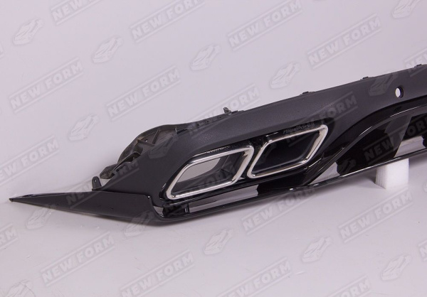 Mercedes-Benz C-Klasse W205 Coupe 2014 - 2018 Диффузор заднего бампера 6.3 Edition с хром насадками