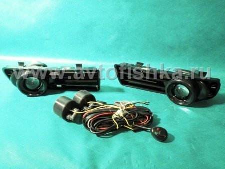 Volkswagen Golf 4 (98-03) фары передние противотуманные линзовые с рамками, установочный комплект 2 шт.