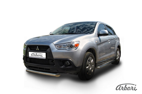 Защита переднего бампера Arbori d76 короткая MITSUBISHI ASX 2010-2012